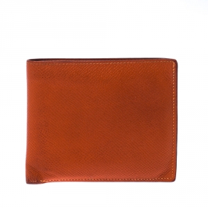 Hermes Orange Epsom Leather MC² Copernic Wallet