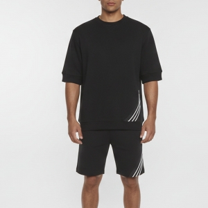 Pre Owned Hermes Black Cotton Knit Run H Crewneck T-Shirt XL
