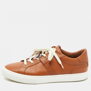 Hermes Tan Leather Day Sneakers Size 43