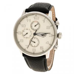 Ingersoll White Stainless Steel Eaton Men's Wristwatch 45MM