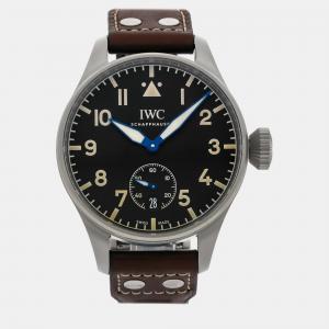 IWC Black Titanium Big Pilot's Manual Winding Men's Wristwatch 48 mm