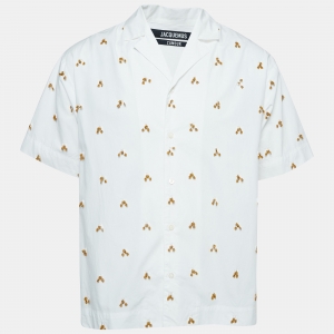 Jacquemus L'Amour White Beaded Cotton Shirt S