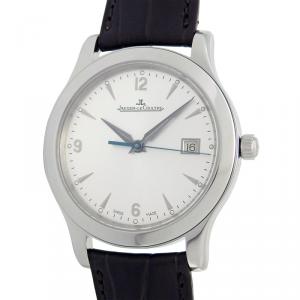 Jaeger LeCoultre Silver Stainless Steel Master Control Men's Wristwatch 40MM