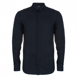 Jean Paul Gaultier Mens Laser Cut Collar Black Shirt M