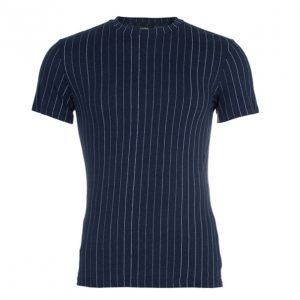 Jean Paul Gaultier Mens Pinstriped T-Shirt S
