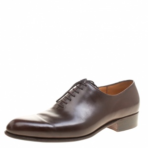 J.M.Weston Brown Leather Lace Up Oxfords Size 43 