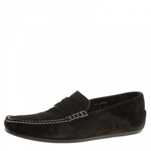 J.M.Weston Black Suede Penny Loafers Size 42.5