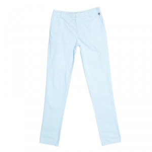 Pre Owned Kenzo Light Blue Cotton Collection Fit Trousers S