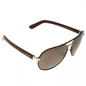 Korloff Brown/Gold KOR2036 Aviator Sunglasses
