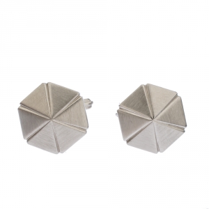 مملوكة مسبقًا Lanvin SIlver Tone Hexagonal Cufflinks
