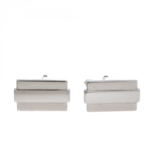 مملوكة مسبقًا Lanvin Silver Tone Rectangular Cufflinks