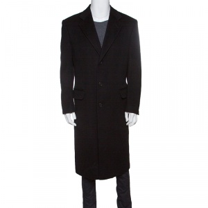 Loro Piana Facis Black Cashmere Over Coat S