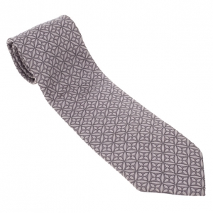 مملوكة مسبقًا Louis Vuitton Grey Floral Print Tie