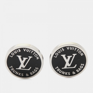 Louis Vuitton Award Enamel Silver Tone Cufflinks