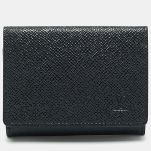 Louis Vuitton Black Taiga Leather Business Card Holder