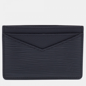 مملوكة مسبقًا Louis Vuitton Black Epi Lather Card Holder