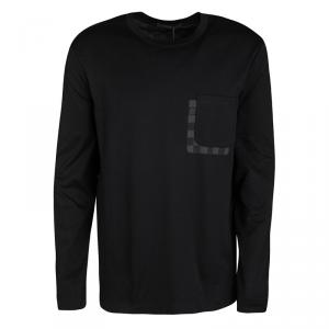 Louis Vuitton Black Damier Pocket Trim Detail Long Sleeve T-Shirt XL