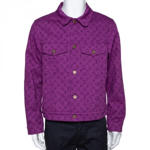 Louis Vuitton Purple Monogram Denim Jacket L