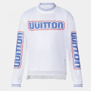 Louis Vuitton White LV Graphic Mesh Long Sleeve T-Shirt L