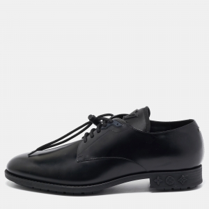حذاء أوكسفورد لوي فيتون جلد أسود برباط مقاس 43.5