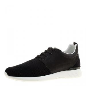 Louis Vuitton Black Damier Infini Leather and Mesh Fastlane Sneakers Size 43.5