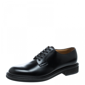 Louis Vuitton Black Leather Lace Up Oxfords Size 41