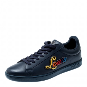 Louis Vuitton Blue Leather Luxembourg Low Top Sneakers Size 42