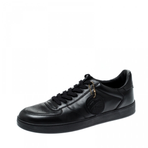 Louis Vuitton Black Leather Rivoli Sneakers Size 44