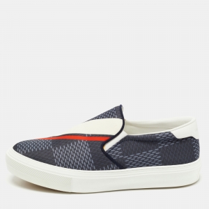 Louis Vuitton Grey Canvas and Leather Americas Cup Move Low Top Sneakers Size 40