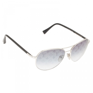 Pre Owned Louis Vuitton Silver Conspiration Pilote Aviators