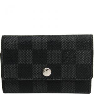 Pre Owned Louis Vuitton Damier Graphite Canvas 6 Key Holder