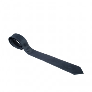 مملوكة مسبقًا Louis Vuitton Navy Blue Geometric Pattern Silk Woven Classic Tie