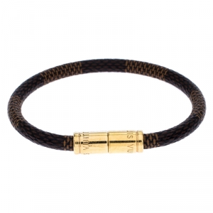 Pre Owned سوار لوي فيتون كييب إيت كانفاس دامييه ذهبية