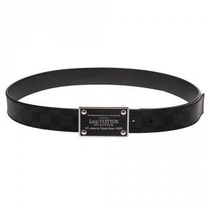 Louis Vuitton Damier Graphite Canvas Reversible Inventeur Belt 95CM