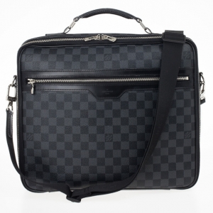Pre Owned Louis Vuitton Black Damier Ebene Canvas Steeve Messenger