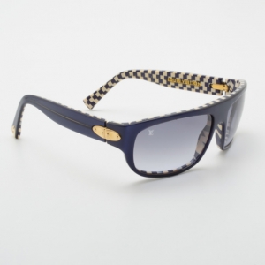 Pre Owned Louis Vuitton Blue Checkered Sunglasses