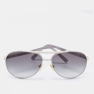 Pre Owned Louis Vuitton Silver/Grey Gradient Z0340U Attitude Pilote Aviator Sunglasses