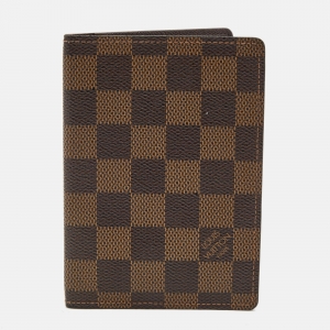 Pre Owned Louis Vuitton Damier Ebene Canvas Passport Cover