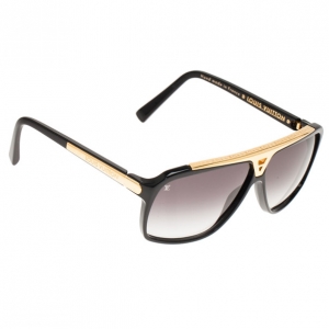 Pre Owned Louis Vuitton Black Evidence Square Sunglasses