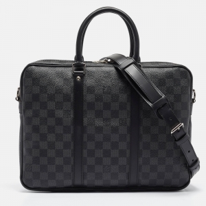 Pre Owned Louis Vuitton Damier Graphite Canvas Porte-Documents Voyage PM Bag
