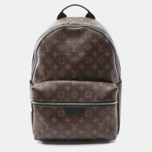 Louis Vuitton Discovery Backpack PM Bag Coated Canvas Leather Monogram Macassar Brown Black