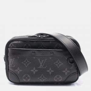 Louis Vuitton Alpha Wearable Wallet Nv Monogram Eclipse Shoulder Bag Coated Canvas Leather Black