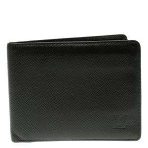 Louis Vuitton Black Taiga Leather Bifold Wallet