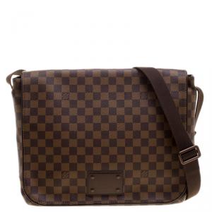 Pre Owned Louis Vuitton Damier Ebene Canvas Brooklyn GM Messenger Bag