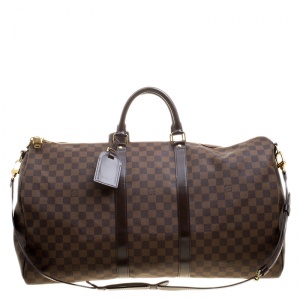 Louis Vuitton Damier Ebene Canvas Keepall Bandouliere 55