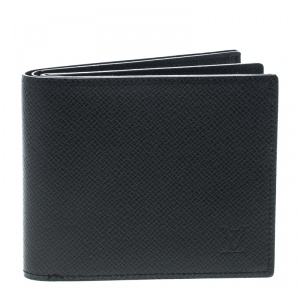 Louis Vuitton Black Taiga Leather Multiple Wallet