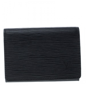 Louis Vuitton Black Epi Leather Card Case