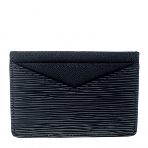 Louis Vuitton Black Epi Leather Neo Porte Cartes Card Holder