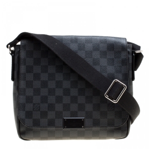 Pre Owned Louis Vuitton Damier Graphite Canvas District PM Bag