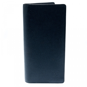 Pre Owned  محفظة لوي فيتون برازا جلد تايغا زرقاء